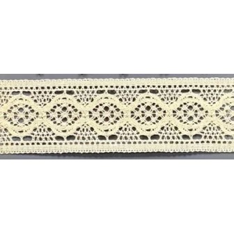 9334-102 PUNTILLA BOLILLO AJENUZ 55 MM. ALGODON 100% MARFIL Venta en piezas de 25.00 M