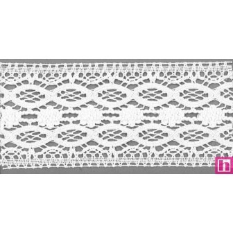 9480-0 ENTREDOS BOLILLO OSMARY 70 MM. ALGODON 100% BLANCO Venta en piezas de 25.00 M