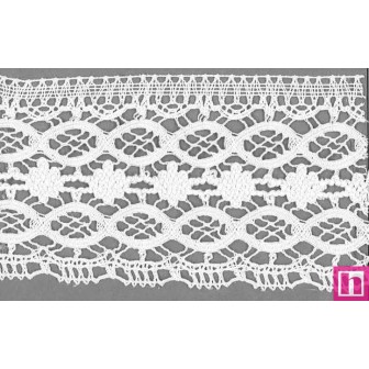 9482-0 PUNTILLA BOLILLO OSMARY 85 MM. ALGODON 100% BLANCO Venta en piezas de 25.00 M