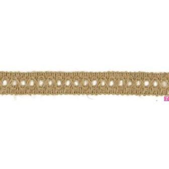 9547 GALON YUTE LEIRE 20 MM ALGODON 100% YUTE 95%-ACRILICO 5% CRUDO Venta en piezas de 25.00 M