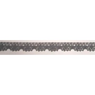 9614-029 PUNTILLA BOLILLO VENUS 15 MM. POLIESTER 100% GRIS Venta en piezas de 25.00 M