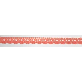 9616-019 PUNTILLA BOLILLO NYX 12 MM. POLIESTER 100% CORAL Venta en piezas de 25.00 M
