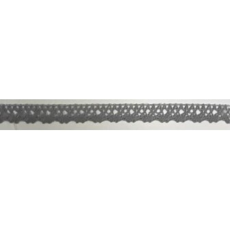 9616-029 PUNTILLA BOLILLO NYX 12 MM. POLIESTER 100% GRIS Venta en piezas de 25.00 M