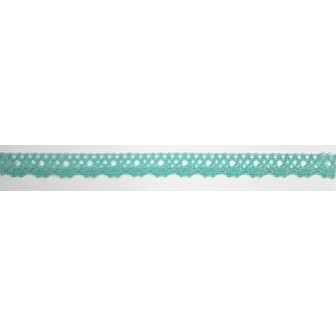 9616-031 PUNTILLA BOLILLO NYX 12 MM. POLIESTER 100% MENTA Venta en piezas de 25.00 M