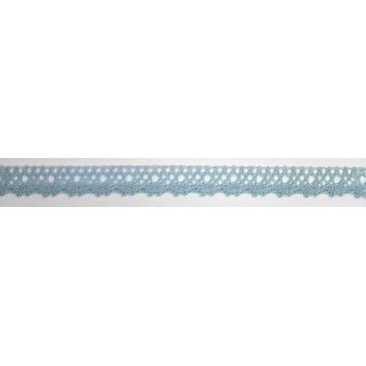 9616-071 PUNTILLA BOLILLO NYX 12 MM. POLIESTER 100% CELESTE Venta en piezas de 25.00 M