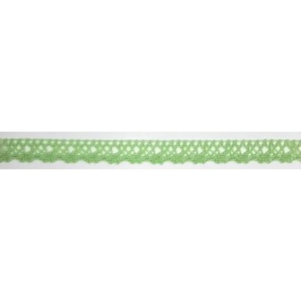 9616-603 PUNTILLA BOLILLO NYX 12 MM. POLIESTER 100% VERDE Venta en piezas de 25.00 M