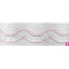 9622-002 PUNTILLA BOLILLO KEILY 45 MM. POLIESTER 100% BLANCO/ROSA Venta en piezas de 25.00 M