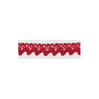 9625-005 PUNTILLA BOLILLO XAMIRA 15 MM. POLIESTER 100% ROJO Venta en piezas de 25.00 M