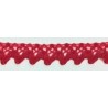 9625-005 PUNTILLA BOLILLO XAMIRA 15 MM. POLIESTER 100% ROJO Venta en piezas de 25.00 M