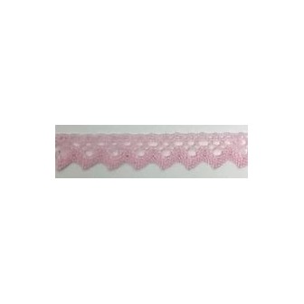 9625-036 PUNTILLA BOLILLO XAMIRA 15 MM. POLIESTER 100% ROSA Venta en piezas de 25.00 M