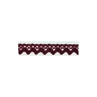 9625-049 PUNTILLA BOLILLO XAMIRA 15 MM. POLIESTER 100% GRANATE Venta en piezas de 25.00 M