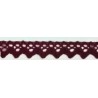 9625-049 PUNTILLA BOLILLO XAMIRA 15 MM. POLIESTER 100% GRANATE Venta en piezas de 25.00 M