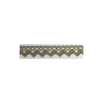 9625-070 PUNTILLA BOLILLO XAMIRA 15 MM. POLIESTER 100% CAMEL Venta en piezas de 25.00 M