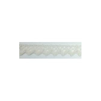 9625-102 PUNTILLA BOLILLO XAMIRA 15 MM. POLIESTER 100% MARFIL Venta en piezas de 25.00 M