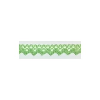 9625-603 PUNTILLA BOLILLO XAMIRA 15 MM. POLIESTER 100% VERDE Venta en piezas de 25.00 M