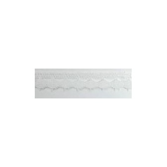 9626-000 PUNTILLA BOLILLO PAULINA 15 MM. POLIESTER 100% BLANCO Venta en piezas de 25.00 M