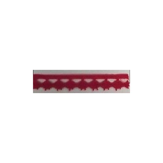 9626-005 PUNTILLA BOLILLO PAULINA 15 MM. POLIESTER 100% ROJO Venta en piezas de 25.00 M
