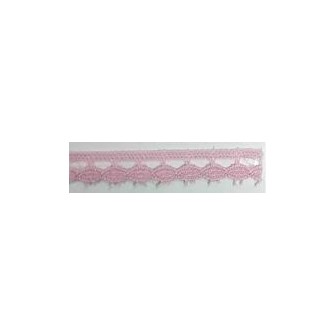 9626-036 PUNTILLA BOLILLO PAULINA 15 MM. POLIESTER 100% ROSA Venta en piezas de 25.00 M