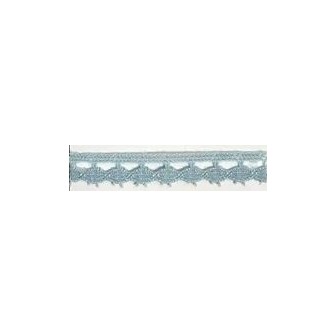 9626-071 PUNTILLA BOLILLO PAULINA 15 MM. POLIESTER 100% CELESTE Venta en piezas de 25.00 M