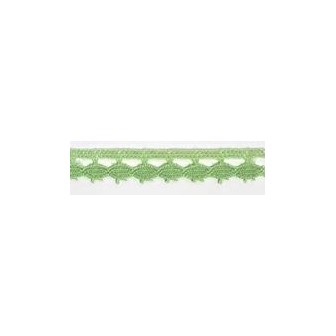 9626-603 PUNTILLA BOLILLO PAULINA 15 MM. POLIESTER 100% VERDE Venta en piezas de 25.00 M