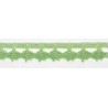 9626-603 PUNTILLA BOLILLO PAULINA 15 MM. POLIESTER 100% VERDE Venta en piezas de 25.00 M