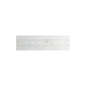 9627-000 PUNTILLA BOLILLO CASSIA 10 MM. POLIESTER 100% BLANCO Venta en piezas de 25.00 M