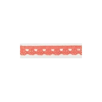 9627-019 PUNTILLA BOLILLO CASSIA 10 MM. POLIESTER 100% CORAL Venta en piezas de 25.00 M