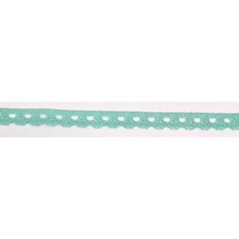 9627-031 PUNTILLA BOLILLO CASSIA 10 MM. POLIESTER 100% MENTA Venta en piezas de 25.00 M