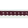 9627-049 PUNTILLA BOLILLO CASSIA 10 MM. POLIESTER 100% GRANATE Venta en piezas de 25.00 M