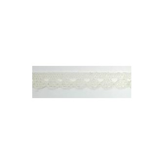9627-102 PUNTILLA BOLILLO CASSIA 10 MM. POLIESTER 100% MARFIL Venta en piezas de 25.00 M