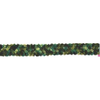 9649-174 GALON FANTASIA MENELIK 20 MM. POLIESTER RECICLADO 97%-POLIESTER 3% VERDE Venta en piezas de 12.50 M