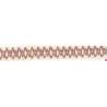 9669-242 GALON FANTASIA JOHARI 30 MM. ALGODON RECICLADO 60%-VISCOSA 40% NATURAL/ROSA Venta en piezas de 12.50 M