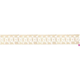 9669-89 GALON FANTASIA JOHARI 30 MM. ALGODON RECICLADO 60%-VISCOSA 40% NATURAL/BLANCO Venta en piezas de 12.50 M