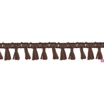 9670-222 FLECO FANTASIA JOHARI 40 MM. VISCOSA 90%-ACRILICO 10% CHOCOLATE Venta en piezas de 12.50 M