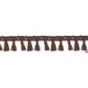9670-222 FLECO FANTASIA JOHARI 40 MM. VISCOSA 90%-ACRILICO 10% CHOCOLATE Venta en piezas de 12.50 M