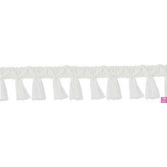 9670-89 FLECO FANTASIA JOHARI 40 MM. VISCOSA 90%-ACRILICO 10% BLANCO Venta en piezas de 12.50 M