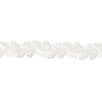 9687-089 GALON FANTASIA ABIK 30 MM. POLIAMIDA 90%-POL.5%-ALG.5% BLANCO Venta en piezas de 9.00 M