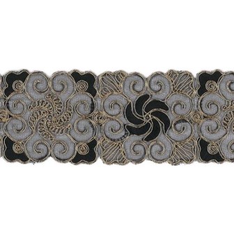 9689-8192 GALON FANTASIA CIHAN 60 MM. POLIAMIDA 60%-POL.35%-ALG.5% NEGRO/COBRE Venta en piezas de 9.10 M