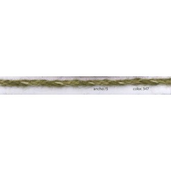9700-5-347 CORDON FANTASIA VILMARK 5 MM. YUTE 90%-ALGODON 10% VERDE Venta en piezas de 25.00 M