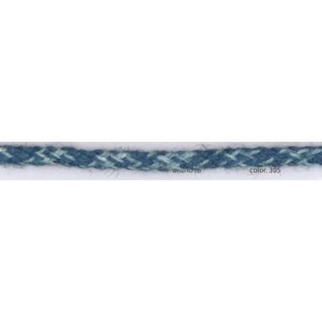 9700-8-305 CORDON FANTASIA VILMARK 8 MM. YUTE 90%-ALGODON 10% AZUL Venta en piezas de 25.00 M