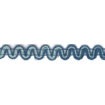 9701-20-305 GALON FANTASIA VILMARK 20 MM. YUTE 95%-ACRILICO 5% AZUL Venta en piezas de 12.50 M