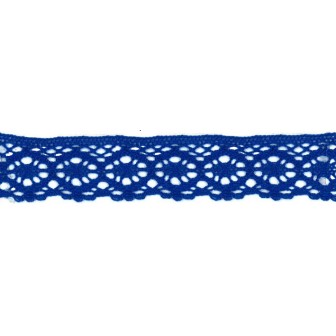 9702-18 PUNTILLA BOLILLO AURORA 30 MM. ALGODON 100% AZUL Venta en piezas de 25.00 M