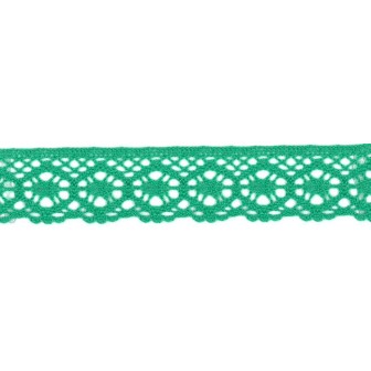 9702-31 PUNTILLA BOLILLO AURORA 30 MM. ALGODON 100% VERDE Venta en piezas de 25.00 M