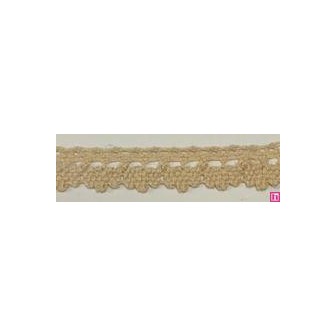 9706-3 PUNTILLA BOLILLO DIEGO 12 MM. ALGODON 100% BEIG Venta en piezas de 25.00 M