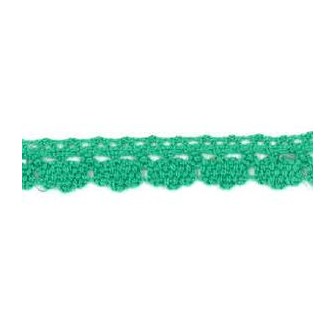 9706-31 PUNTILLA BOLILLO DIEGO 12 MM. ALGODON 100% VERDE Venta en piezas de 25.00 M