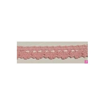9706-36 PUNTILLA BOLILLO DIEGO 12 MM. ALGODON 100% ROSA Venta en piezas de 25.00 M