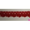 9706-5 PUNTILLA BOLILLO DIEGO 12 MM. ALGODON 100% ROJO Venta en piezas de 25.00 M