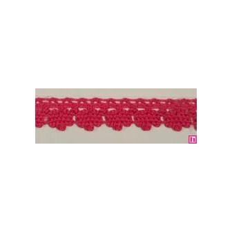9706-7 PUNTILLA BOLILLO DIEGO 12 MM. ALGODON 100% FUCSIA Venta en piezas de 25.00 M