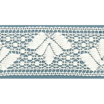 9707-0 ENTREDOS BOLILLO CHARO 65 MM. ALGODON 100% BLANCO Venta en piezas de 25.00 M