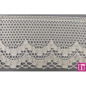 9816-104 PUNTILLA BOLILLO ABIGAL 90 MM. ALGODON 100% NATURAL Venta en piezas de 25.00 M